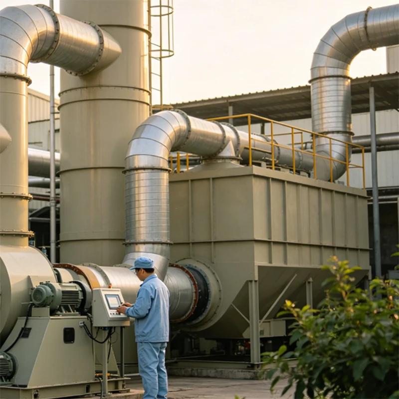 Trattamento dei gas di scarico organici per macchine di stampaggio a caldo